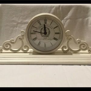 Shabby Chic metal Mantle Clock